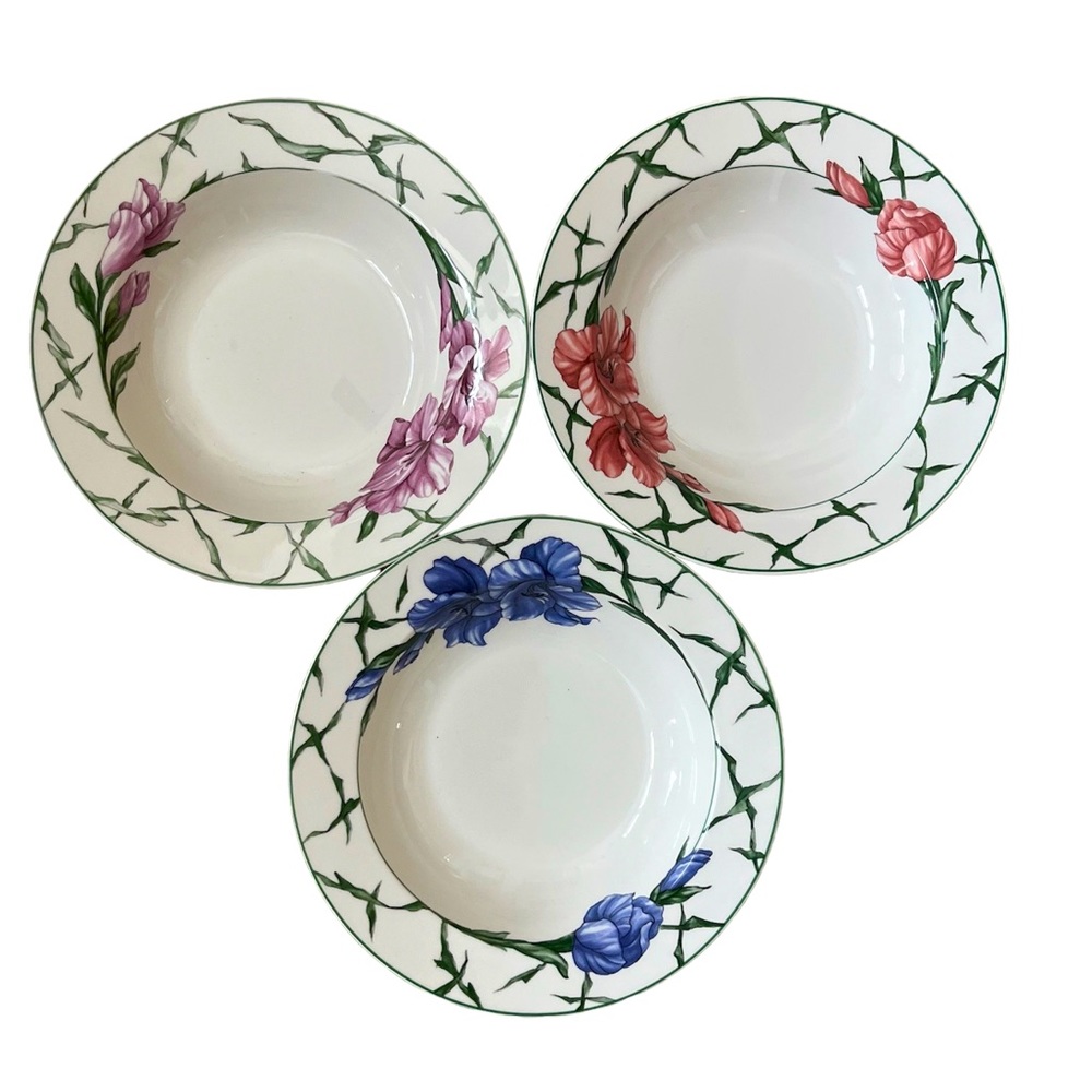 3 Retroneu Rhapsody porcelain soup pasta bowls